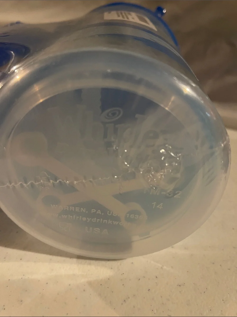Drink More Water plastic cup with straw & measurements